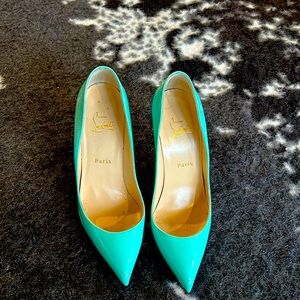 Mint Green, Christian Louboutin heels